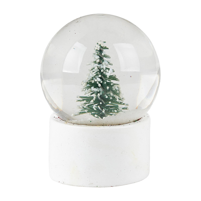 Sneeuwbol - kerstboom - 4,5x4,5x6 cm