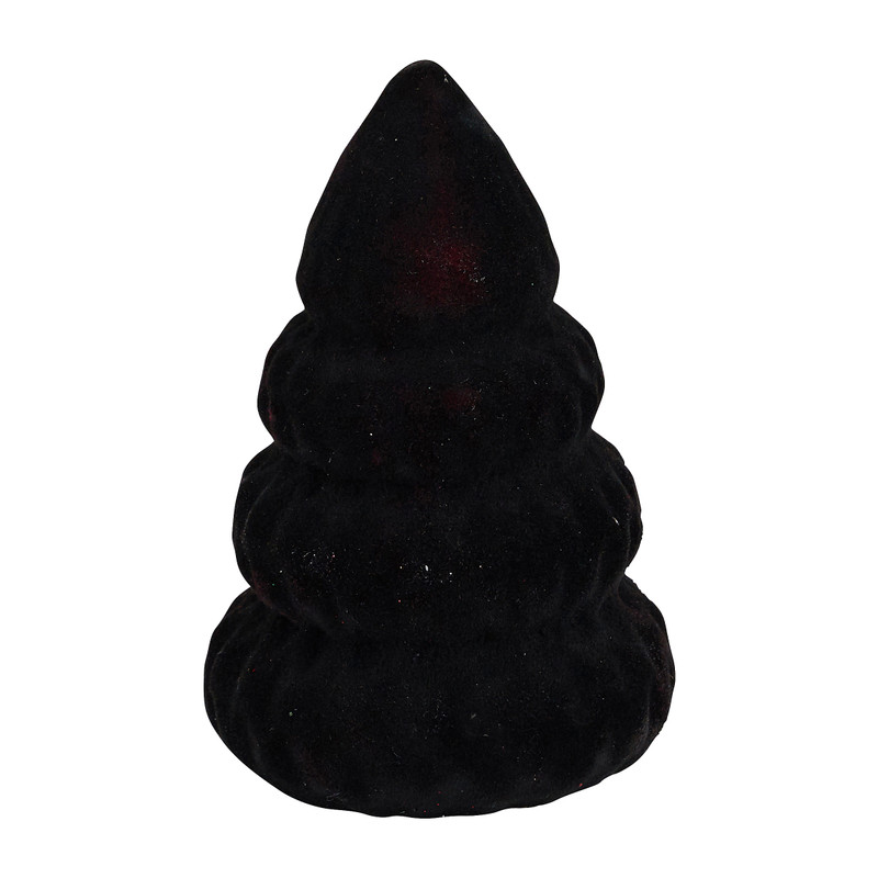 Kerstboom velvet zwart - 12cm