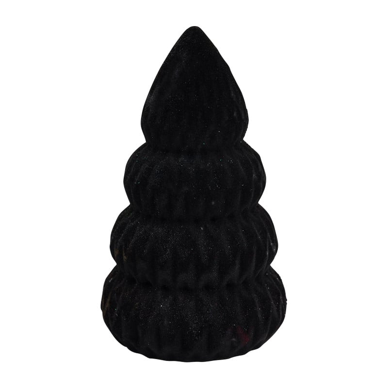 Kerstboom velvet zwart - 17.7cm