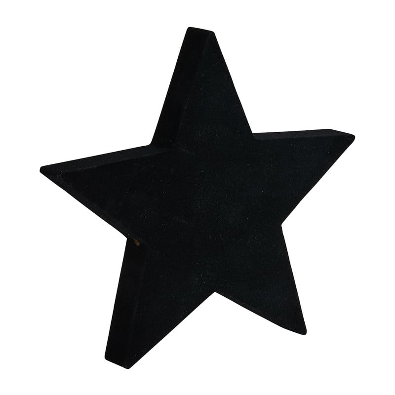 Kerstster - zwart - 21 cm