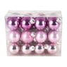 Kerstballen set roze - 24st