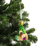 Kersthanger - hond met kerstboom - 7x11,5 cm