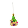 Kersthanger - hond met kerstboom - 7x11,5 cm