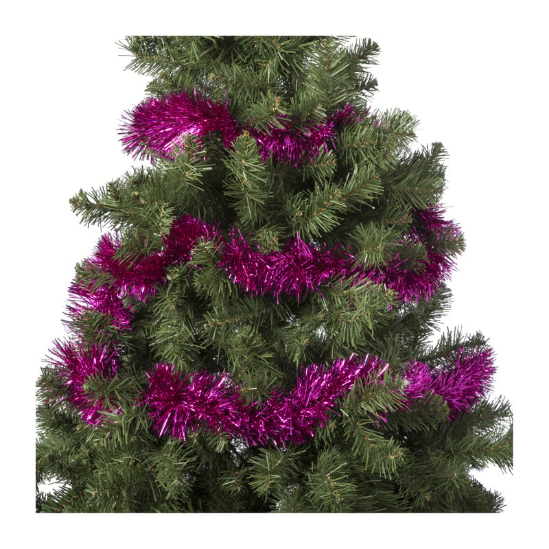 Kerstboom slinger - fuchsia - 2 meter