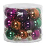 Kerstbal box boho - multikleur - set van 24
