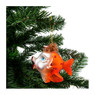 Kerstbal vis - oranje - glas