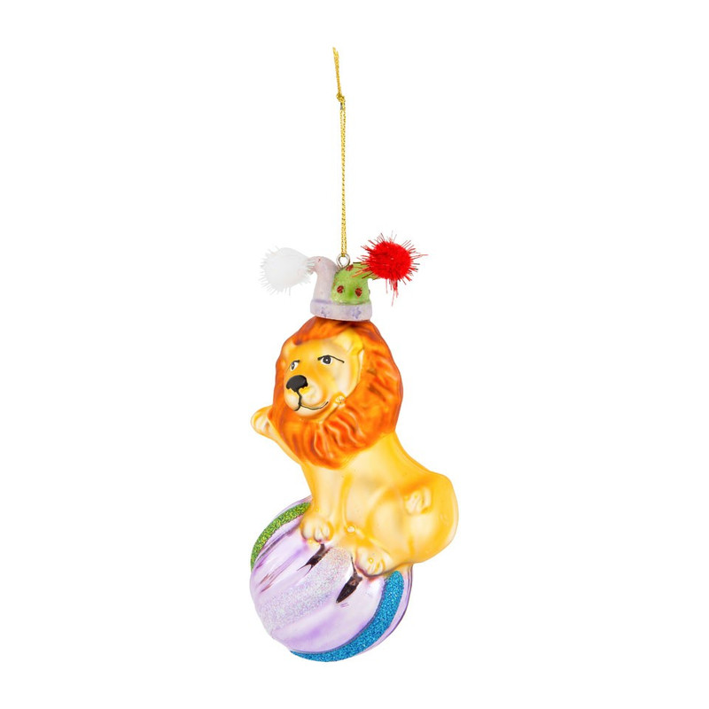 Kerstbal leeuw - glas