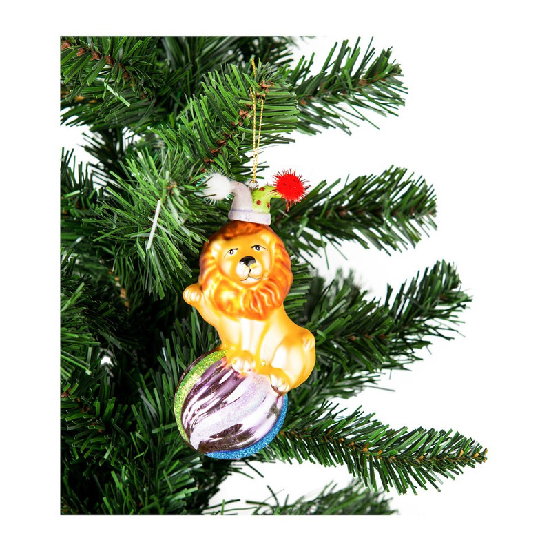 Kerstbal leeuw - glas