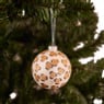 Kerstbal luipaard - Zilver - ø8 cm