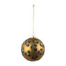 Kerstbal luipaard - Groen - ø8 cm