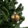 Kerstbal luipaard - Groen - ø8 cm