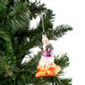 Kerstbal hond op kussen - multikleur