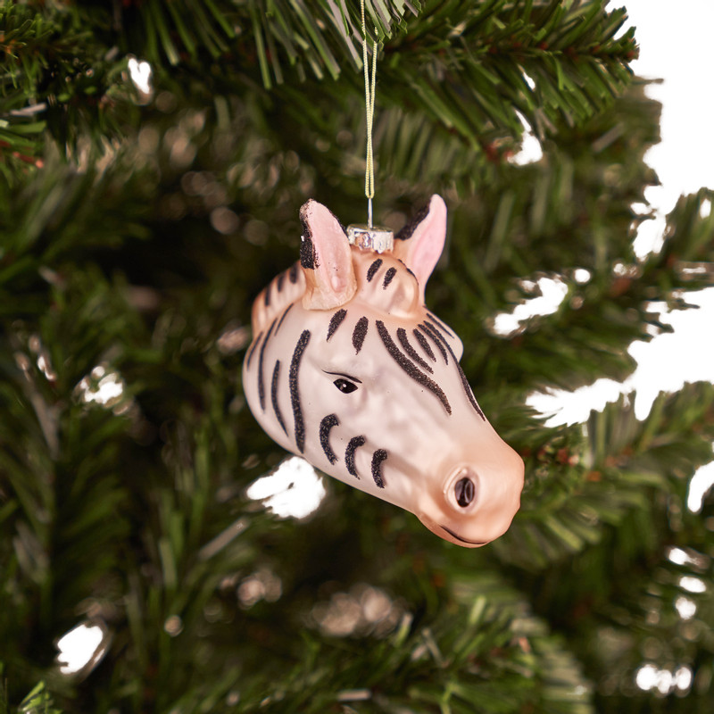 Kerstbal - zebra