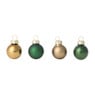 Box met kerstballen - groen - ø2.5 cm - set van 16