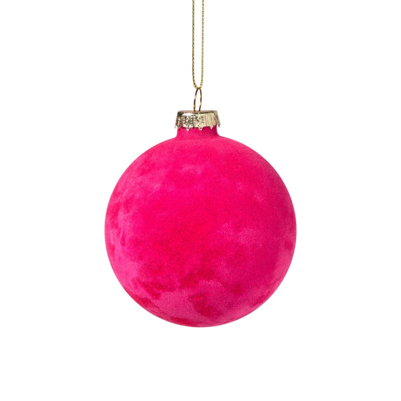 Kerstbal velvet - multikleur - diverse varianten