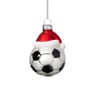 Kersthanger voetbal - zwart/wit- ø6.3x7.8 cm