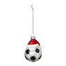 Kersthanger voetbal - zwart/wit- ø6.3x7.8 cm