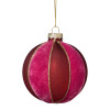 Kerstbal twist - paars/roze
