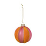 Kerstbal twist - roze/oranje 
