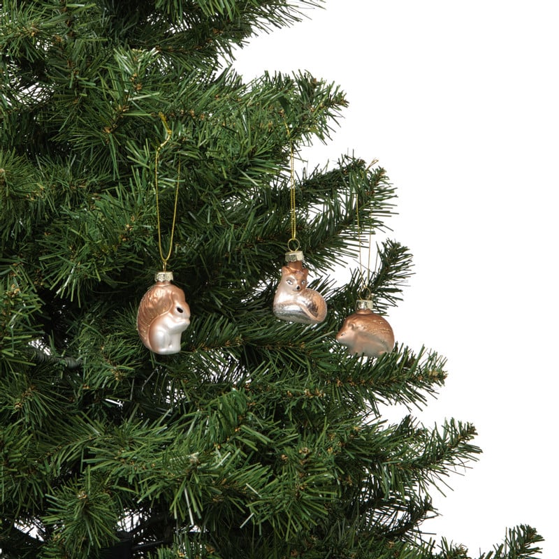 Kersthangers dieren - set van 3
