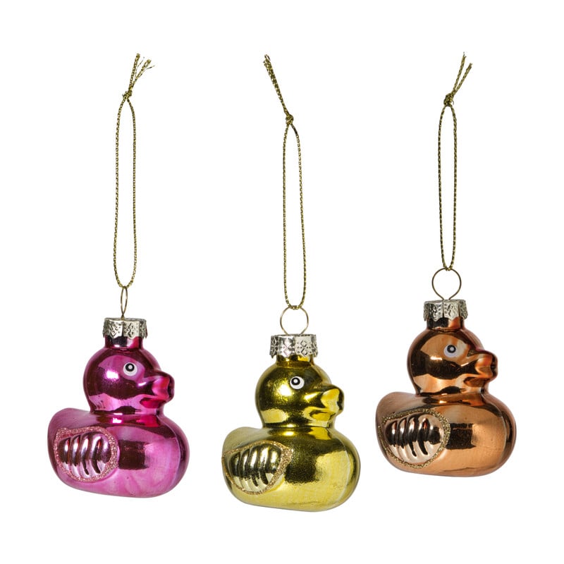 Kersthangers mini - badeendjes - set van 3