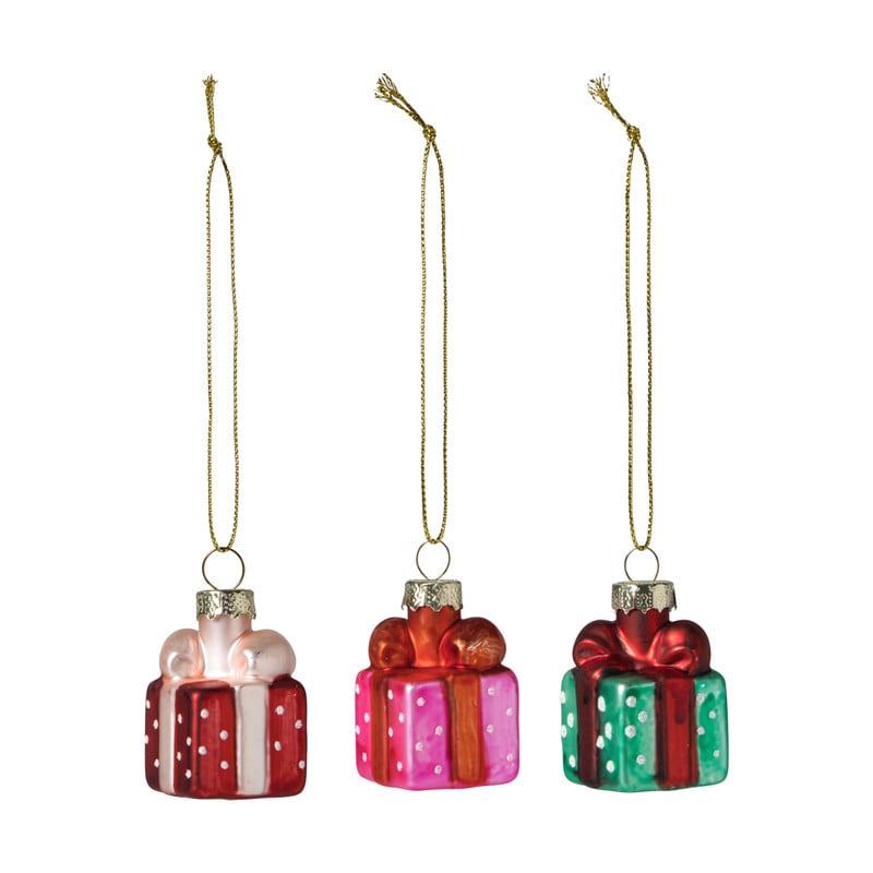 Kersthangers mini - cadeautjes - set van 3