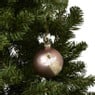 Kerstbal met engel - bruin/goudkleurig - ø8 cm