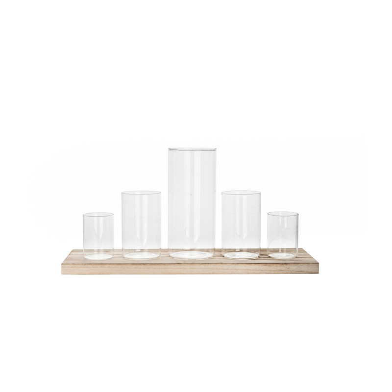 Kaarshouders op plateau - 45.5x14.5 cm 