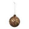 Kerstbal velvet dots - goudkleurig - ø8 cm