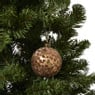 Kerstbal velvet dots - goudkleurig - ø8 cm