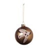 Kerstbal met vredesduif - roze/goudkleurig - ø8 cm