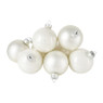 Kerstbal wit - glas - set van 8