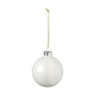 Kerstbal wit - glas - set van 8