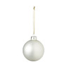 Kerstbal wit - glas - set van 8