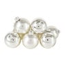 Kerstbal zilver - glas - set van 8