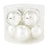 Kerstbal zilver - glas - set van 8