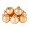 Kerstbal champagne - glas - set van 8