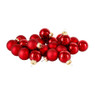Mini kerstbal - rood - set van 24