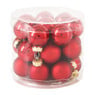 Mini kerstbal - rood - set van 24