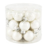 Mini kerstbal - wit - set van 24