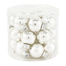 Mini kerstbal - zilver - set van 24