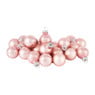 Mini kerstbal - roze - set van 24
