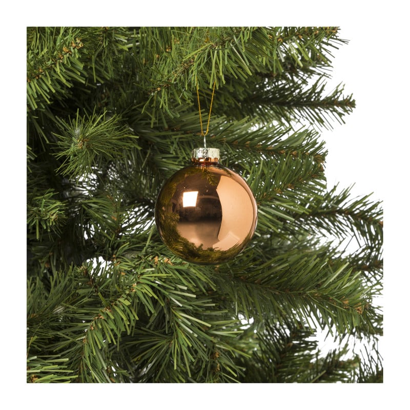kerstbal multicolor - glas - set van 8