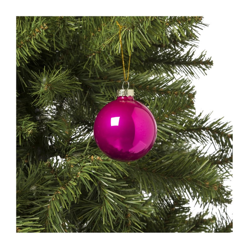 kerstbal multicolor - glas - set van 8