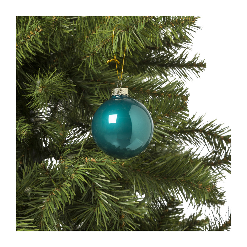 kerstbal multicolor - glas - set van 8