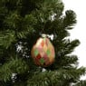 Kersthanger geruit - roze/wit/groen - 8x3x11 cm 