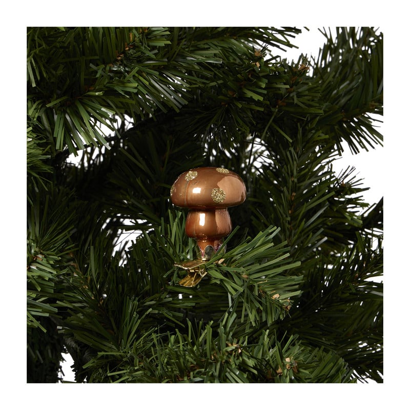 Kerstclip paddenstoel - 4x4x6 cm - diverse varianten