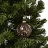 Kerstbal smoke - bruin - ø8 cm