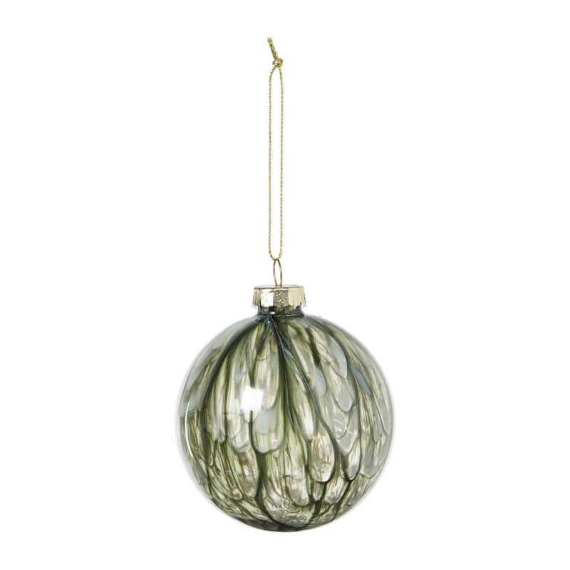 Kerstbal smoke - groen - ø8 cm