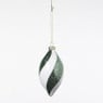 Kersthanger pegel swirl - groen/wit - ø6x13 cm 